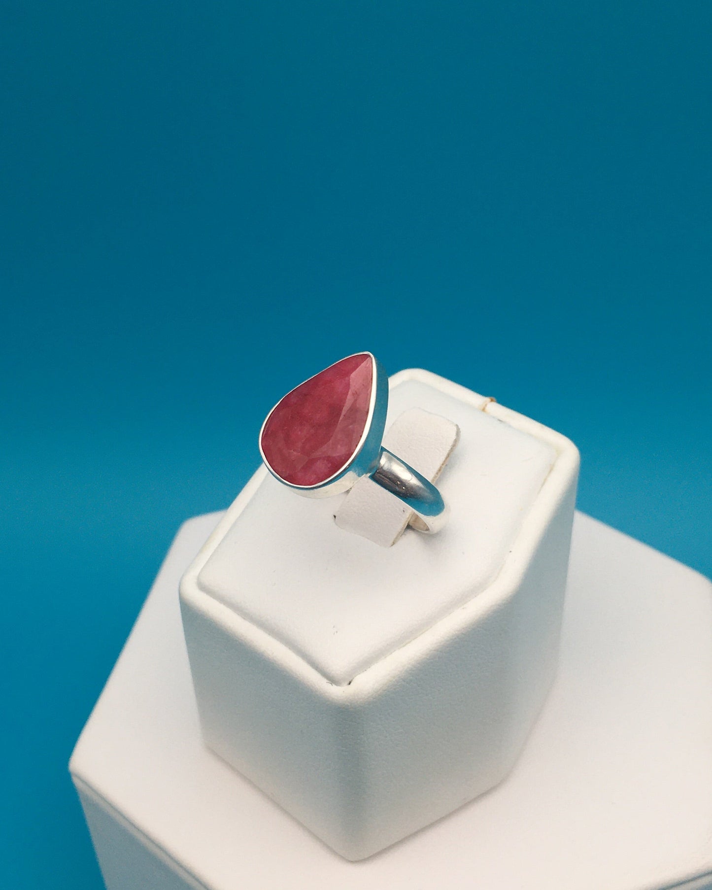 Ruby Sterling Silver Ring size 9