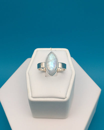 Moonstone Sterling Silver Ring size 9