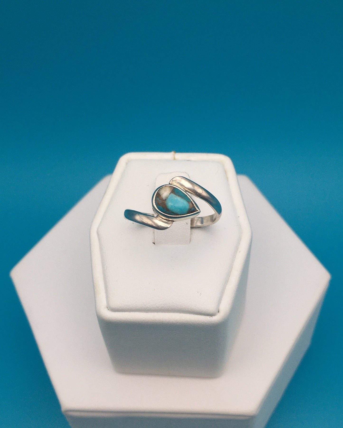Spiny Oyster Arizona Turquoise Sterling Silver Ring size 9