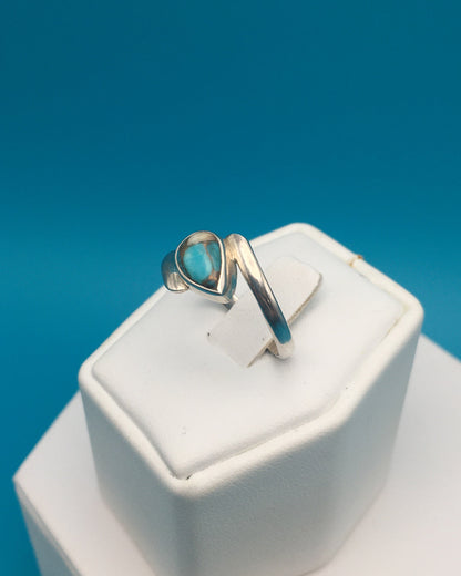 Spiny Oyster Arizona Turquoise Sterling Silver Ring size 9