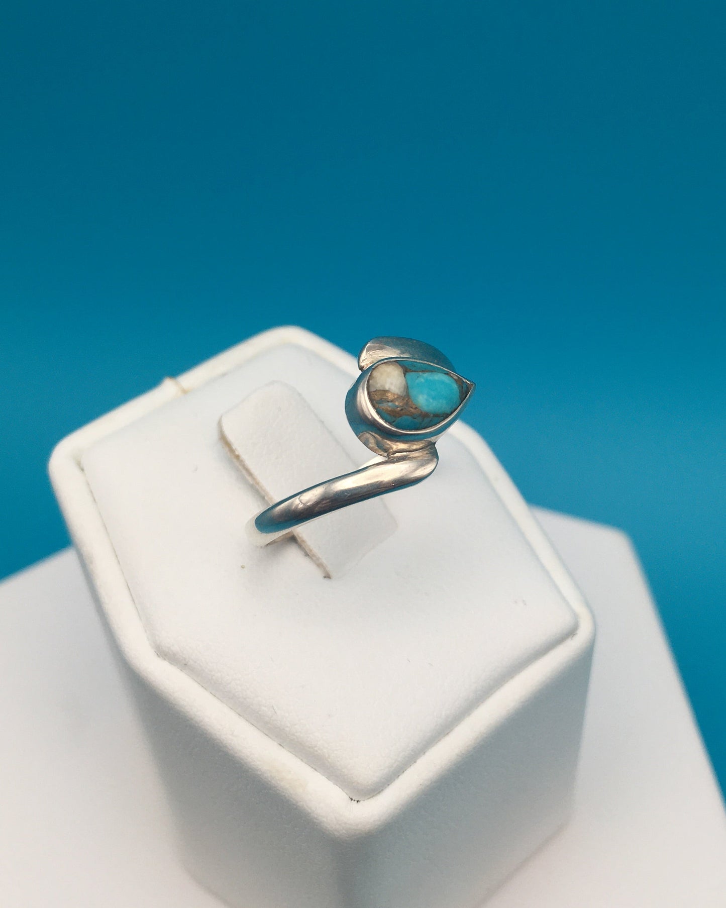 Spiny Oyster Arizona Turquoise Sterling Silver Ring size 9