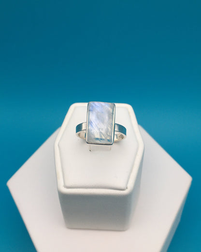 Moonstone Sterling Silver Ring size 8