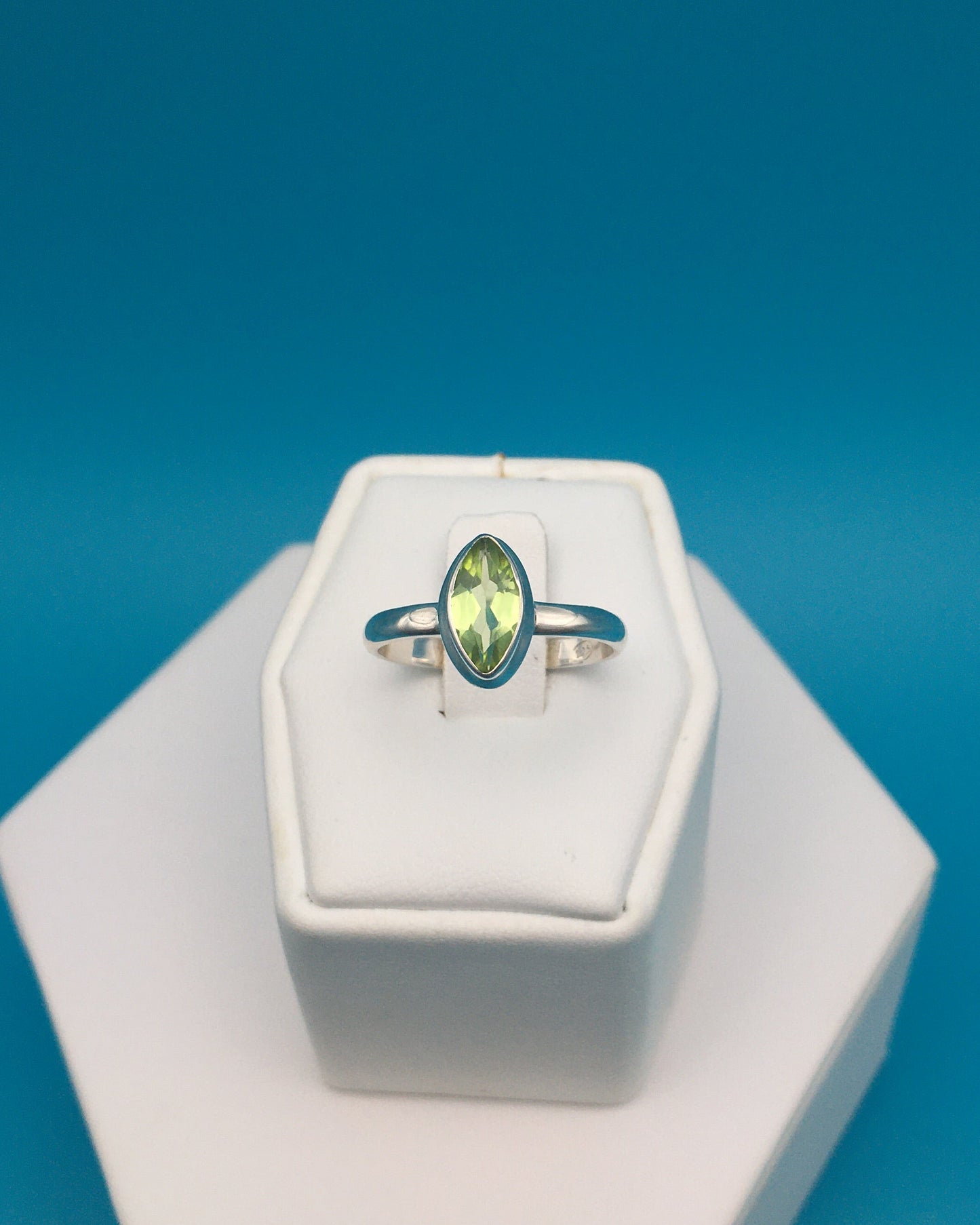 Peridot Sterling Silver Ring size 8