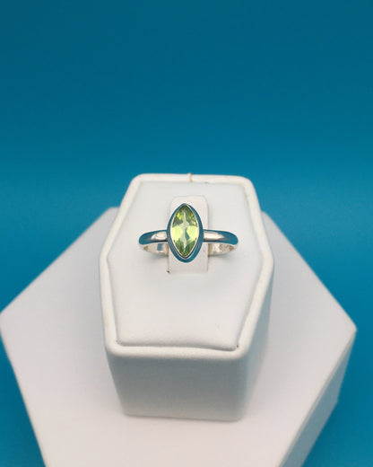 Peridot Sterling Silver Ring size 8