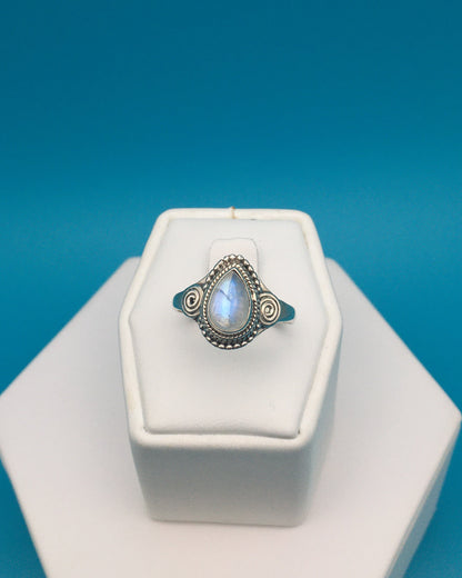Moonstone Sterling Silver Ring size 8