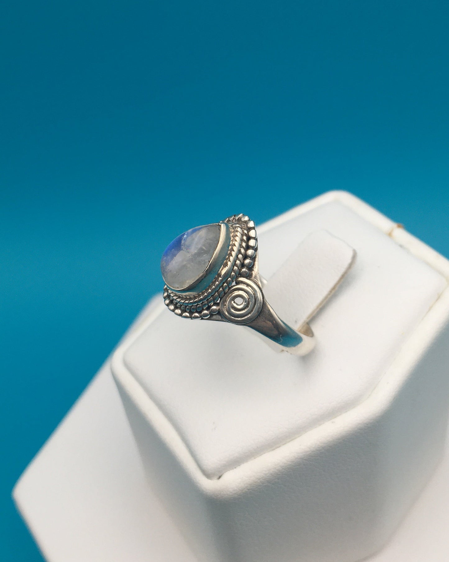 Moonstone Sterling Silver Ring size 8