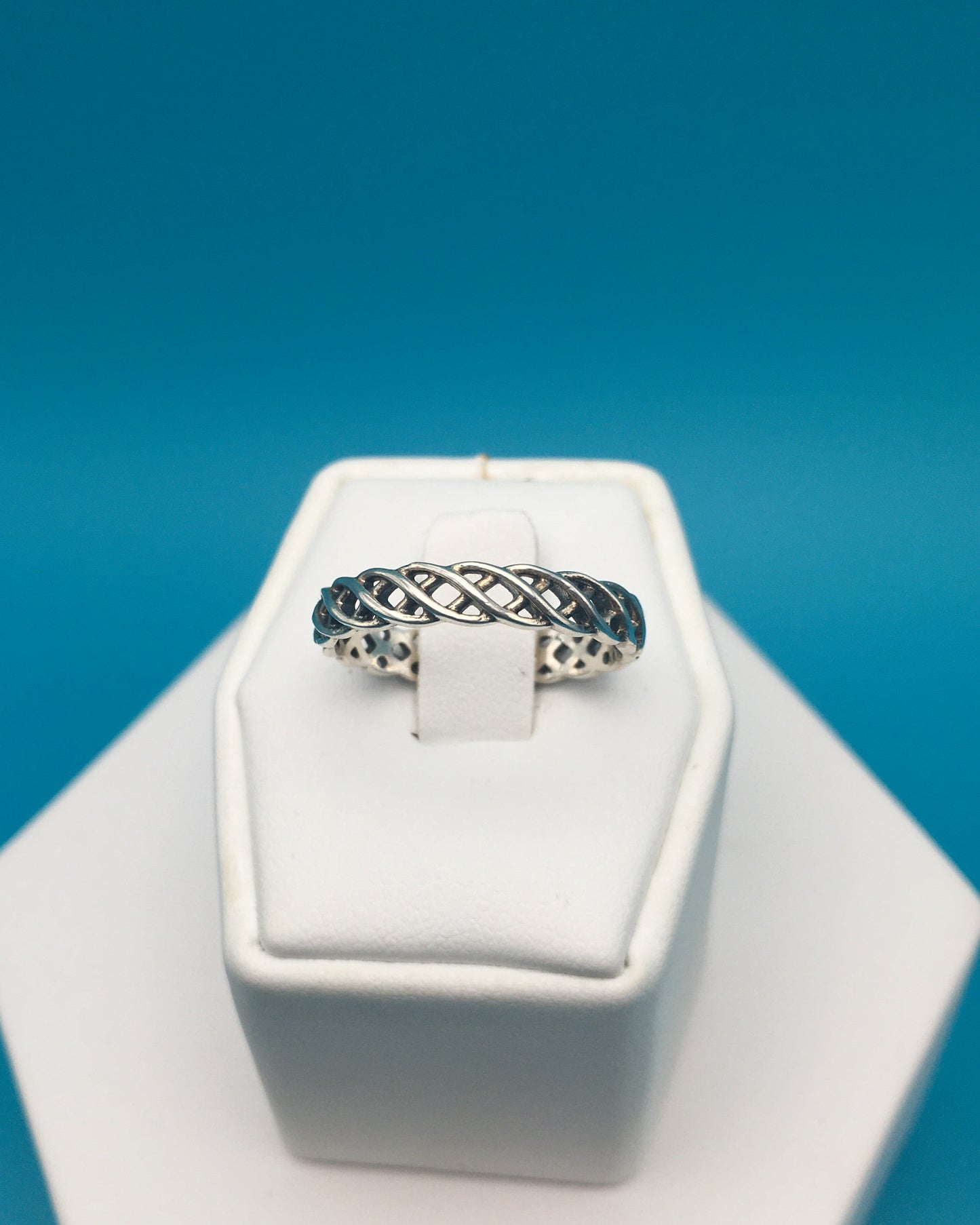 Braided Sterling Silver Ring size 9