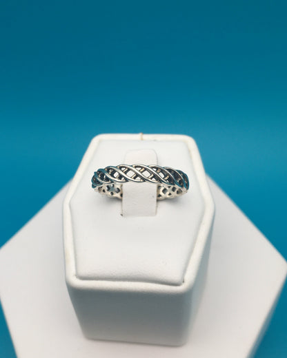 Braided Sterling Silver Ring size 9