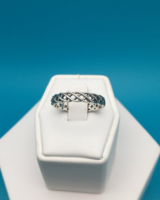 Braided Sterling Silver Ring size 9