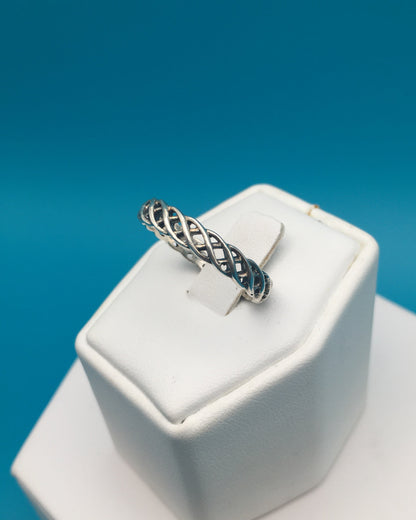 Braided Sterling Silver Ring size 9