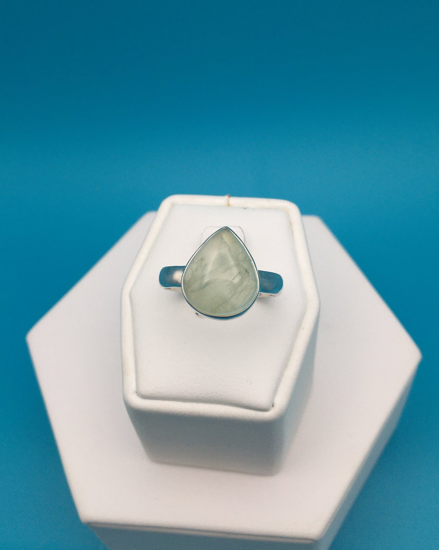 Prehnite Sterling Silver Ring size 9