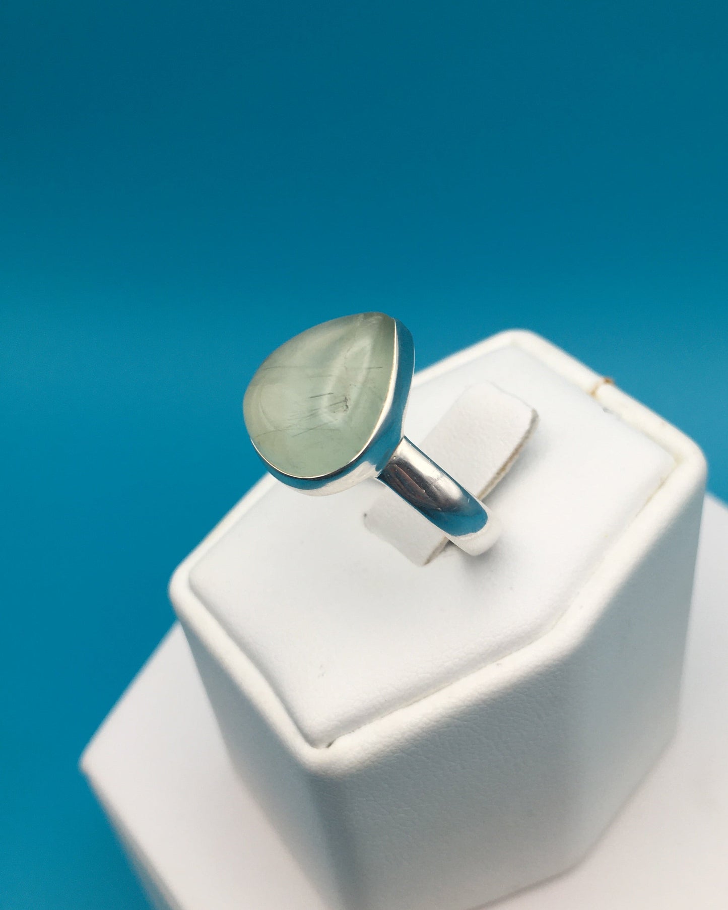 Prehnite Sterling Silver Ring size 9
