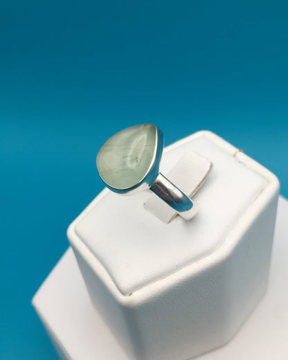 Prehnite Sterling Silver Ring size 9