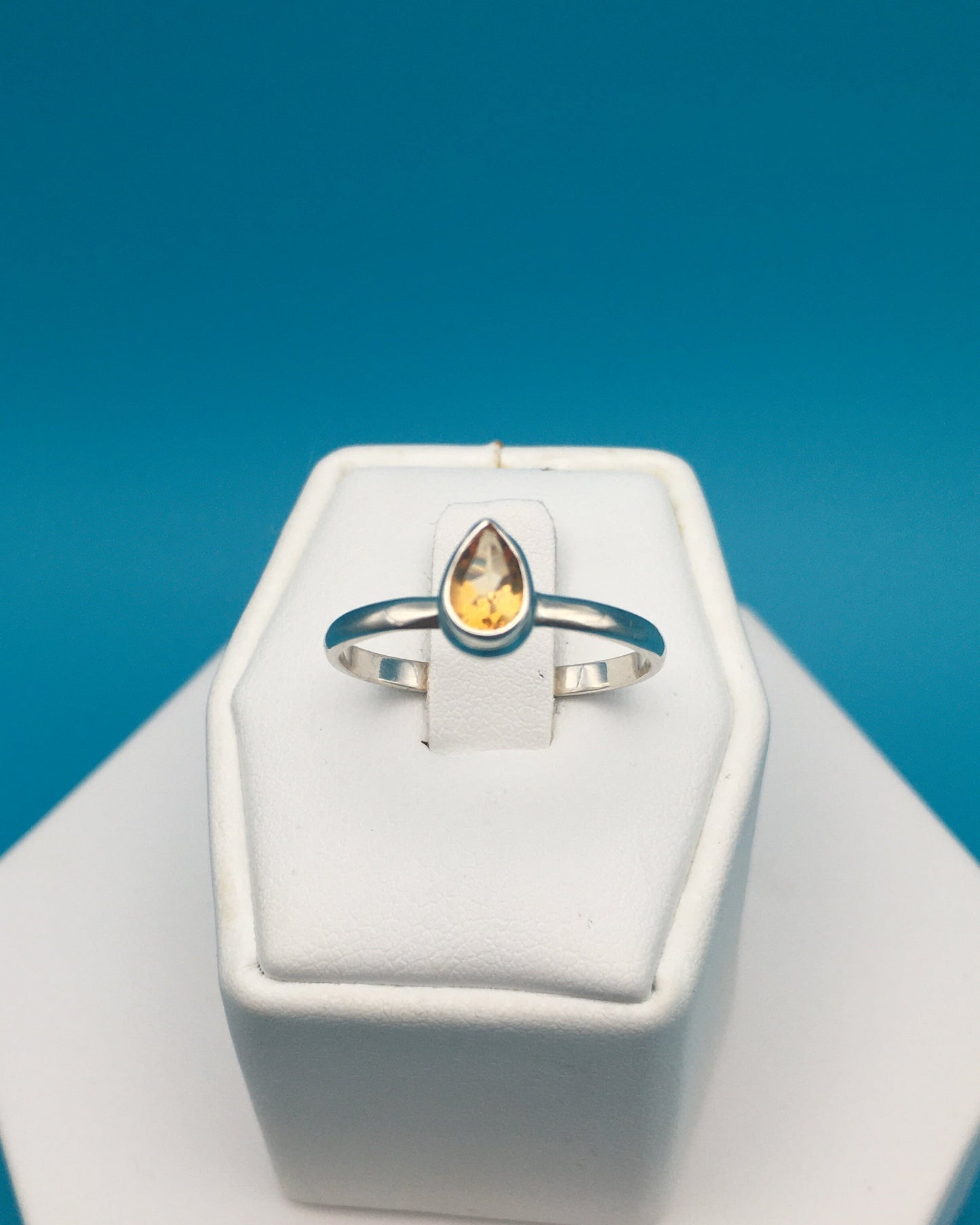 Citrine Sterling Silver Ring size 9