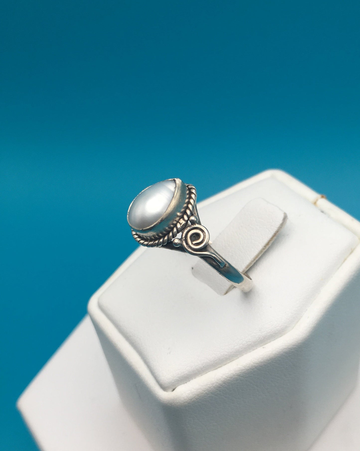 Fresh Water Pearl Sterling Silver Ring size 9