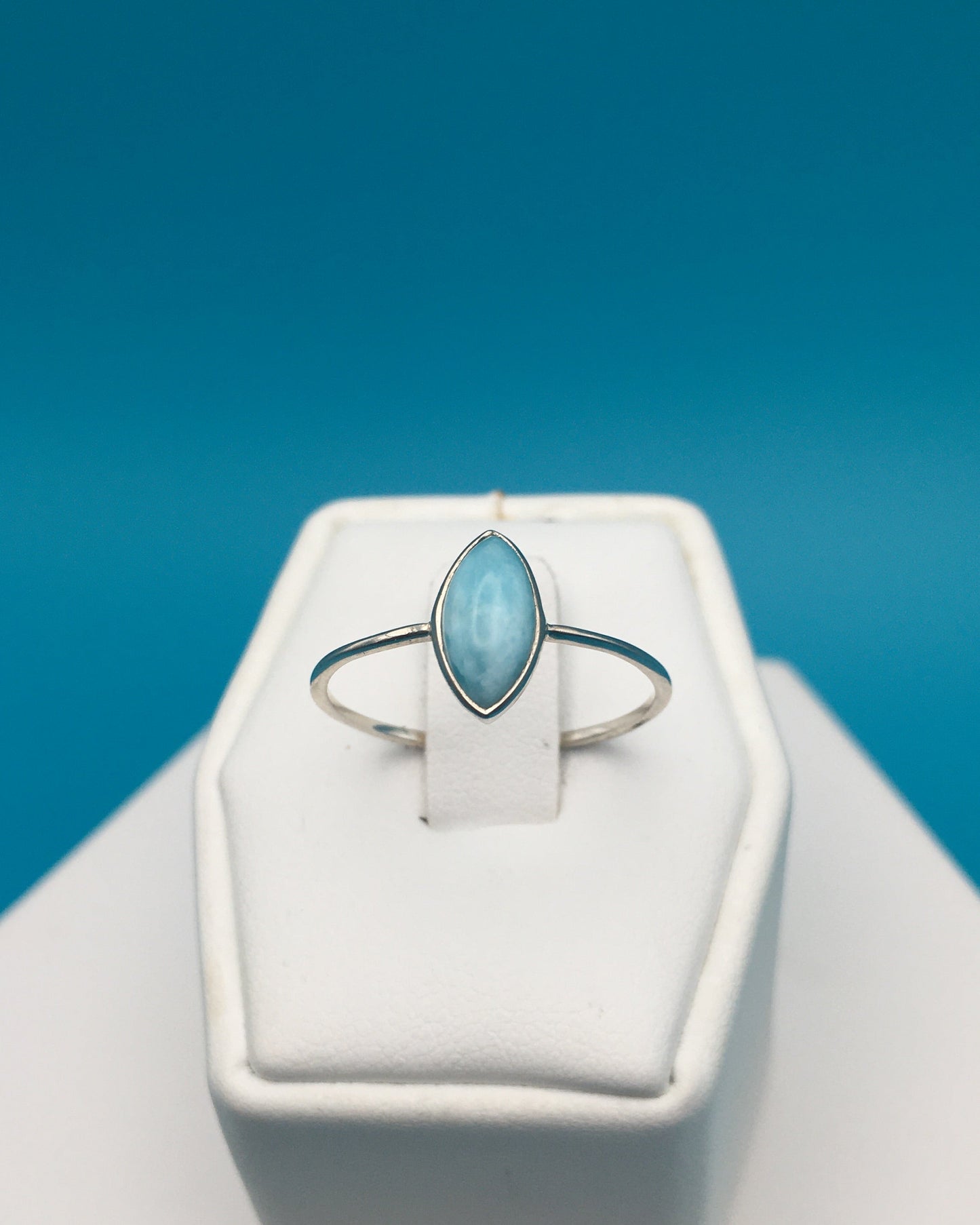 Larimar Sterling Silver Ring size 9