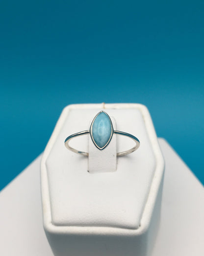 Larimar Sterling Silver Ring size 9