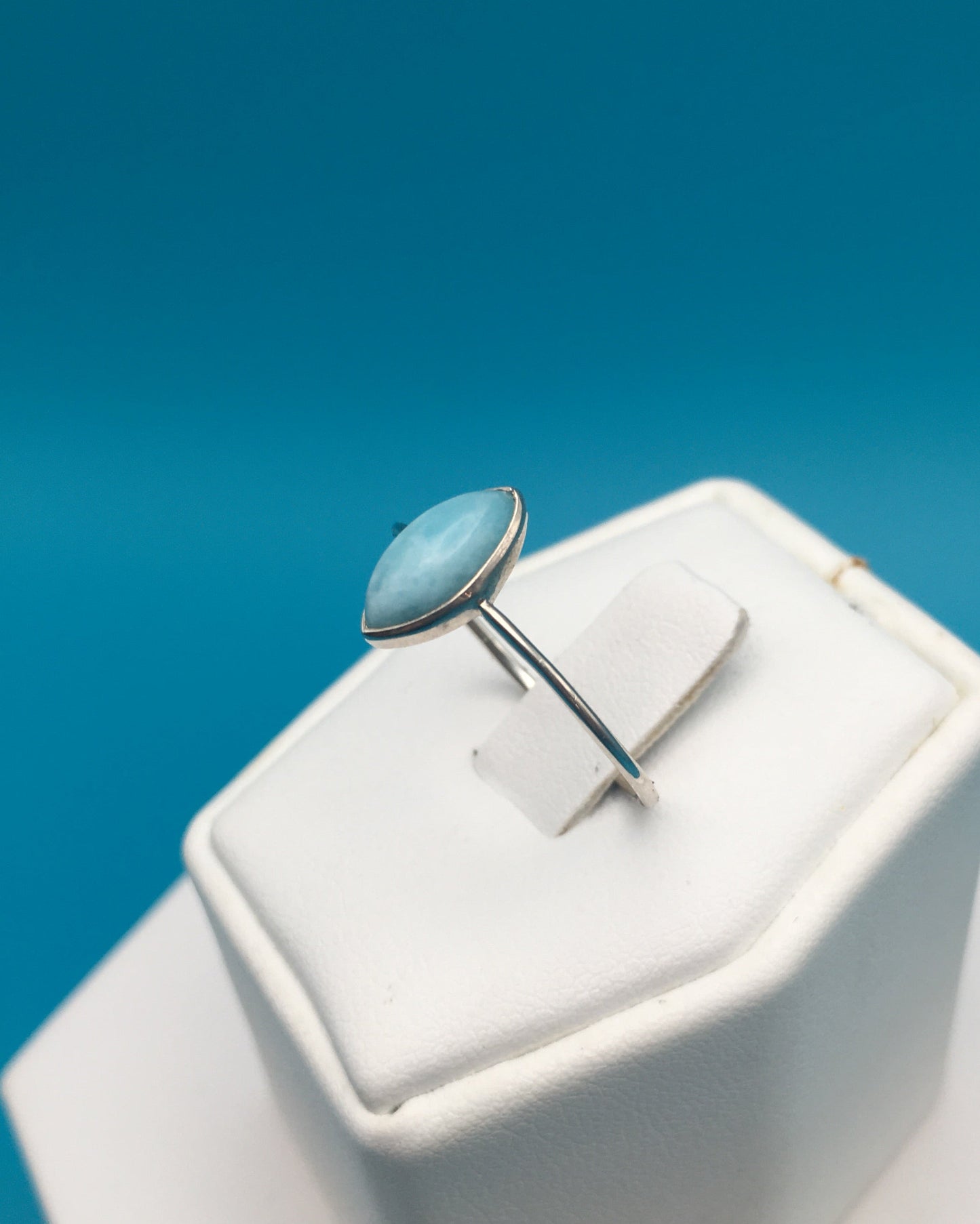 Larimar Sterling Silver Ring size 9