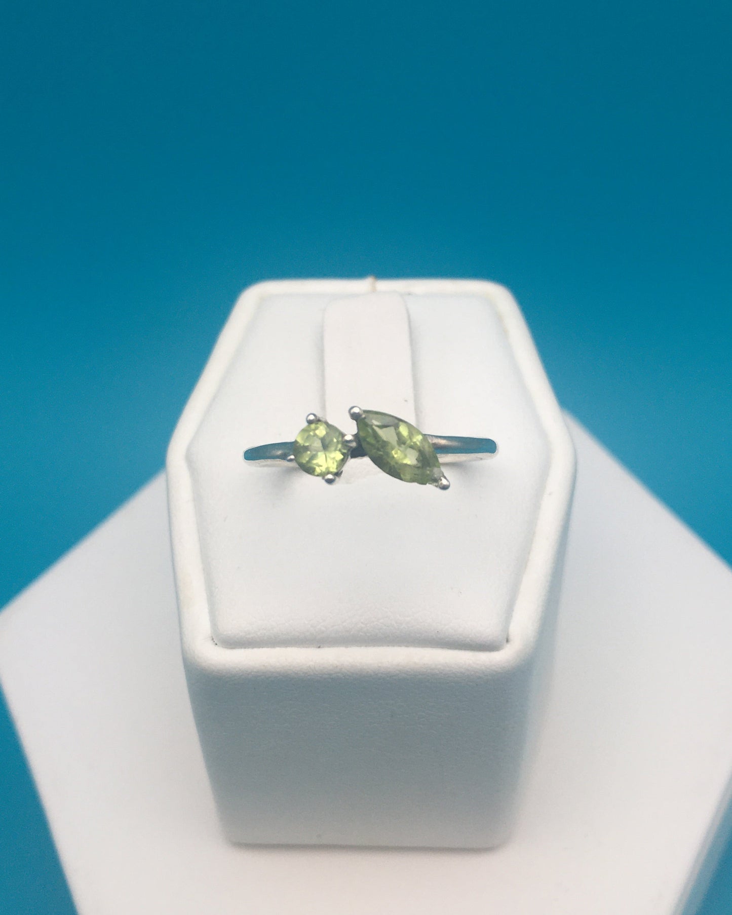Peridot Sterling Silver Ring size 8.5
