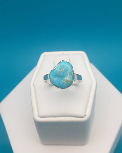 Spiny Oyster Arizona Turquoise Sterling Silver Ring size 8.5