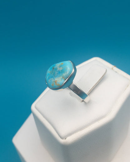 Spiny Oyster Arizona Turquoise Sterling Silver Ring size 8.5