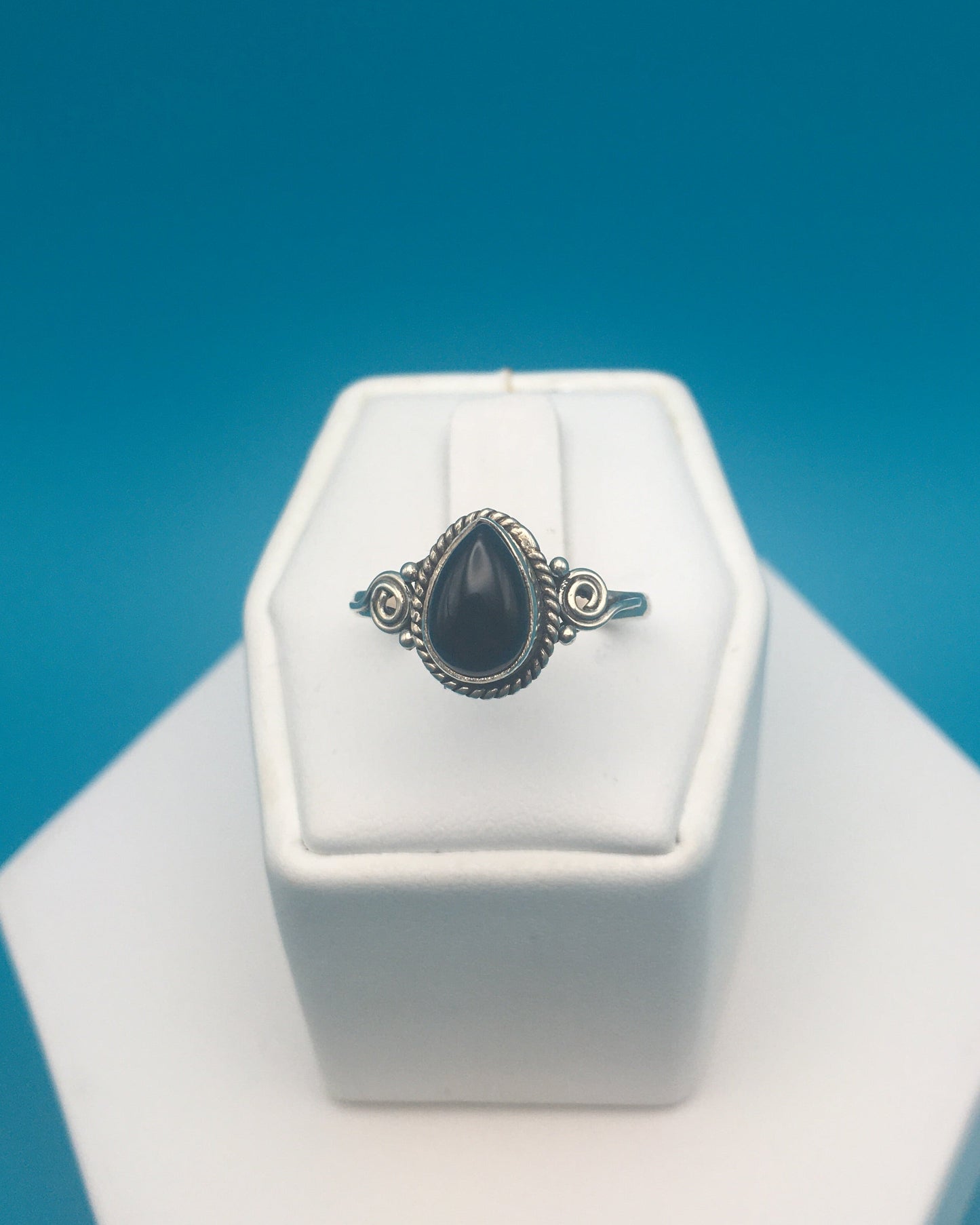 Onyx Sterling Silver Ring size 8