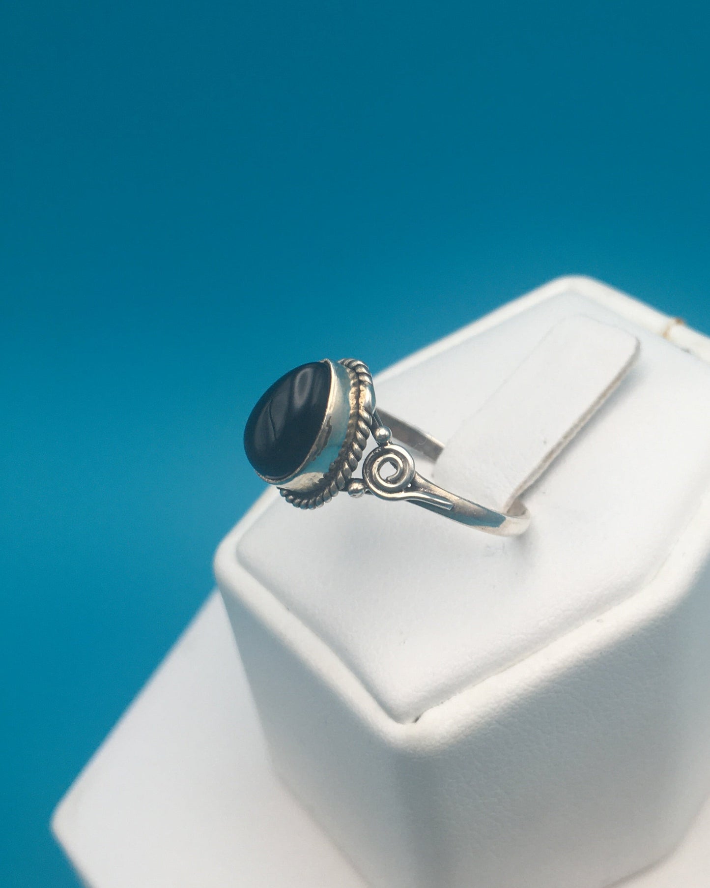 Onyx Sterling Silver Ring size 8