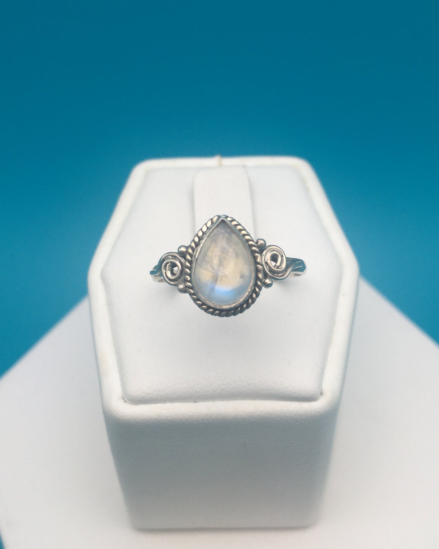 Moonstone Sterling Silver Ring size 8