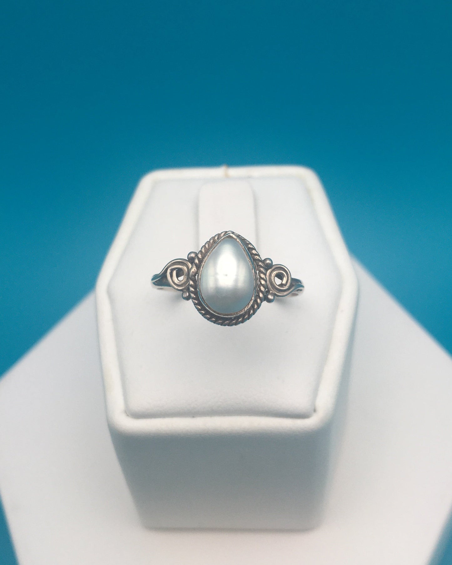 Fresh Water Pearl Sterling Silver Ring size 8