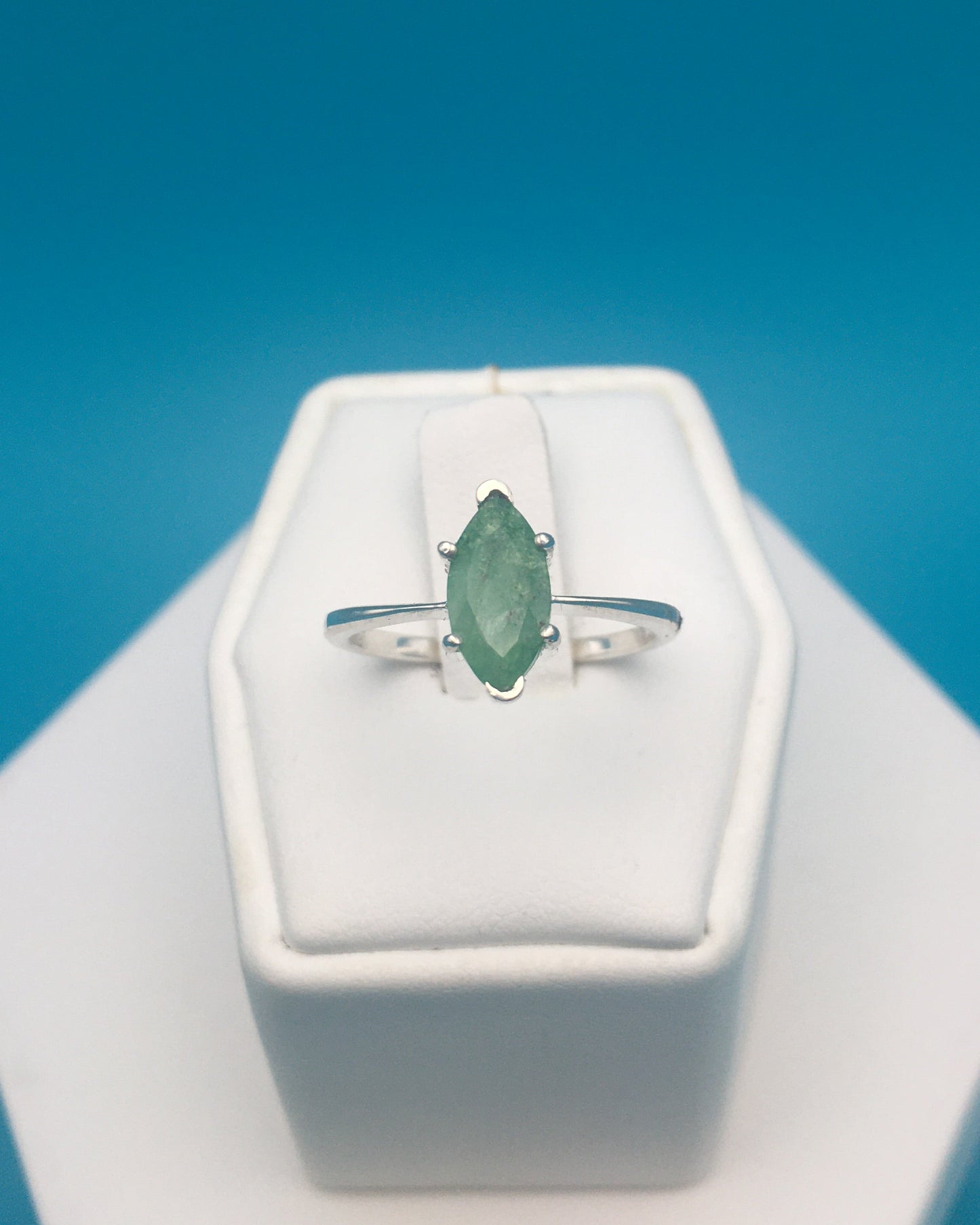 Emerald Sterling Silver Ring