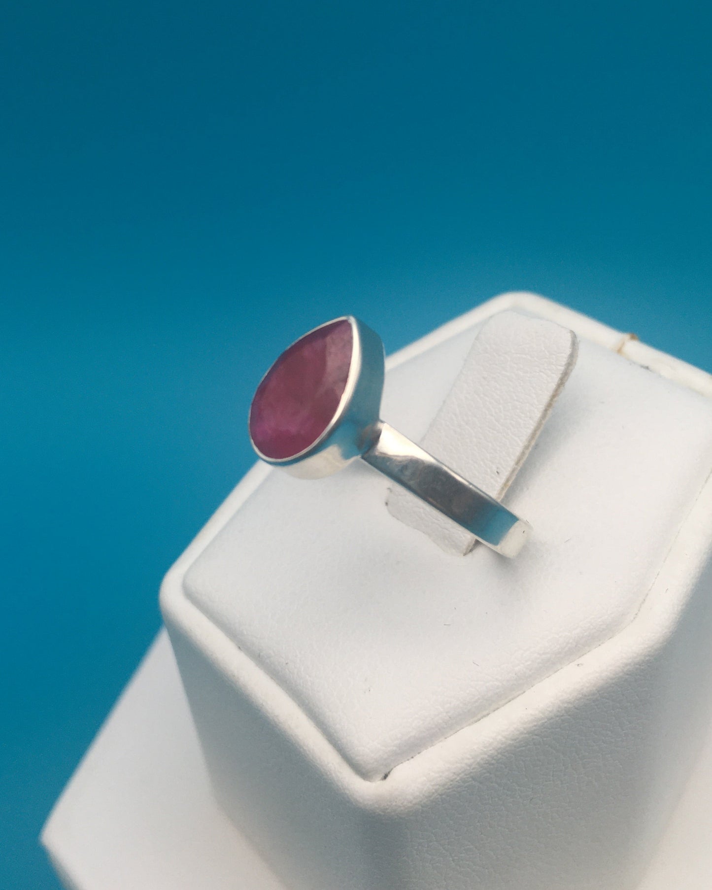 Ruby Sterling Silver Ring size 8