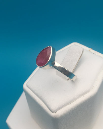 Ruby Sterling Silver Ring size 8