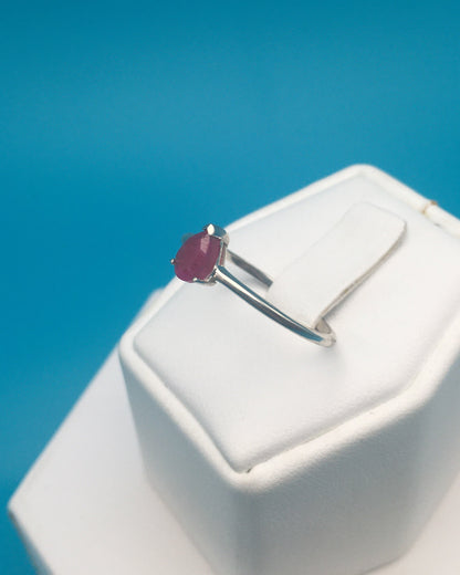 Ruby Sterling Silver Ring size 9