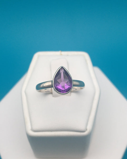 Amethyst Sterling Silver Ring size 9