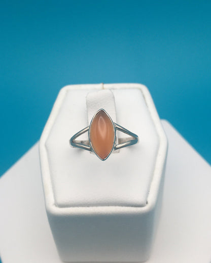 Carnelian Sterling Silver Ring Size 7