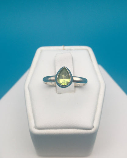 Peridot Sterling Silver Ring size 7