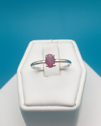 Ruby Sterling Silver Ring size 8