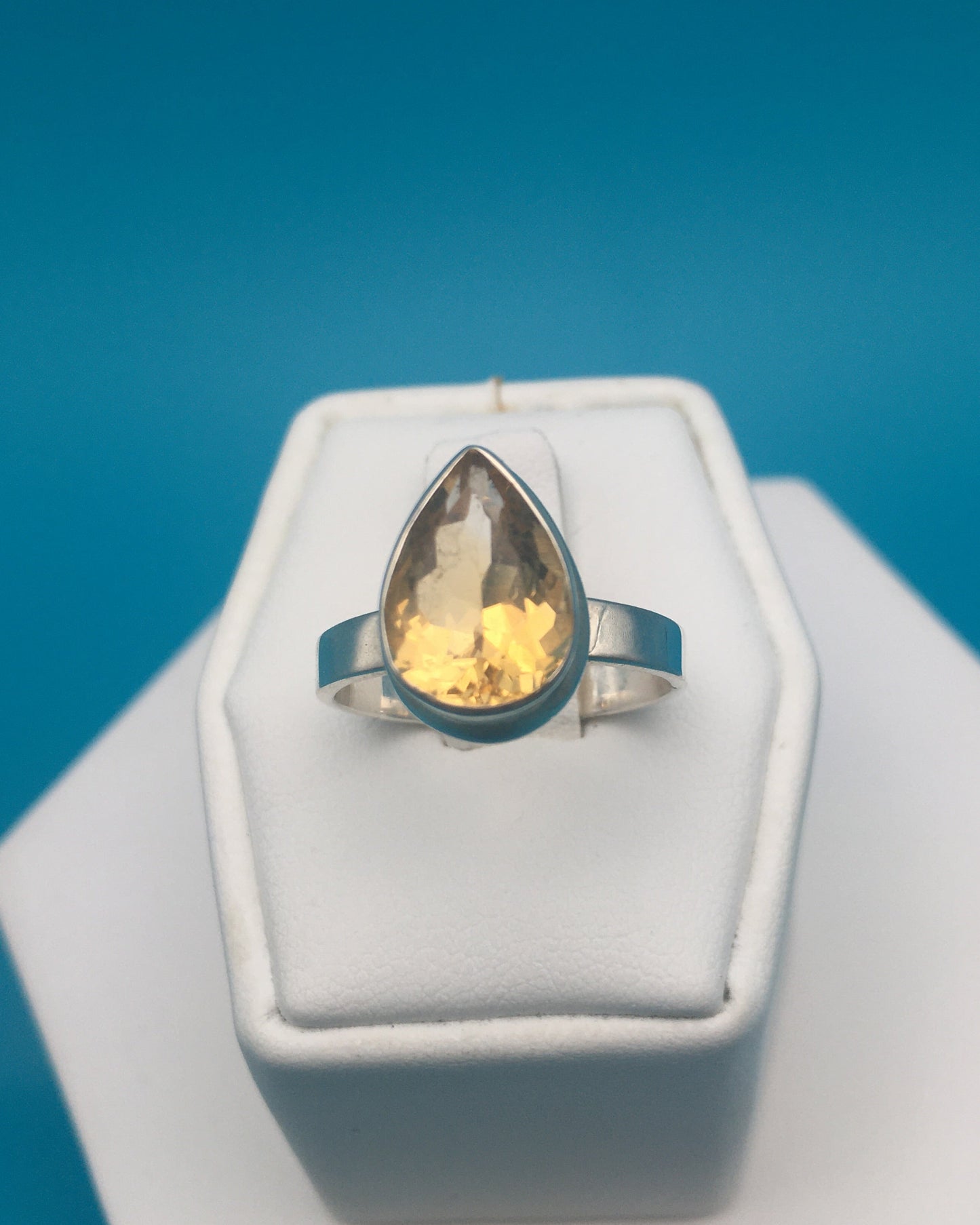 Citrine Sterling Silver Ring size 8