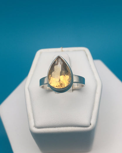 Citrine Sterling Silver Ring size 8