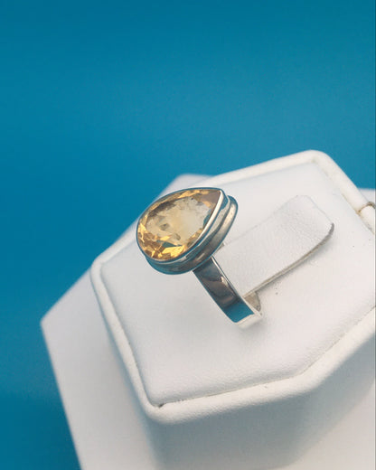 Citrine Sterling Silver Ring size 8