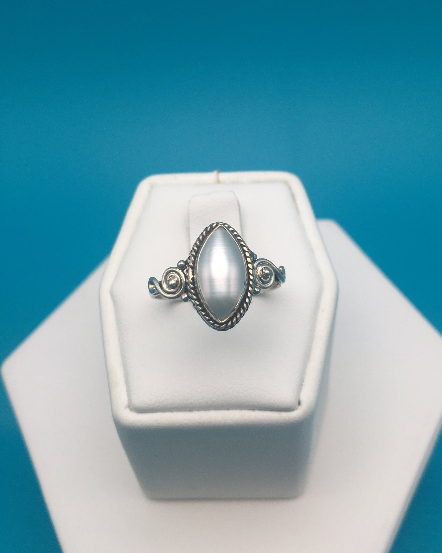 Fresh Water Pearl Sterling Silver Ring size 8
