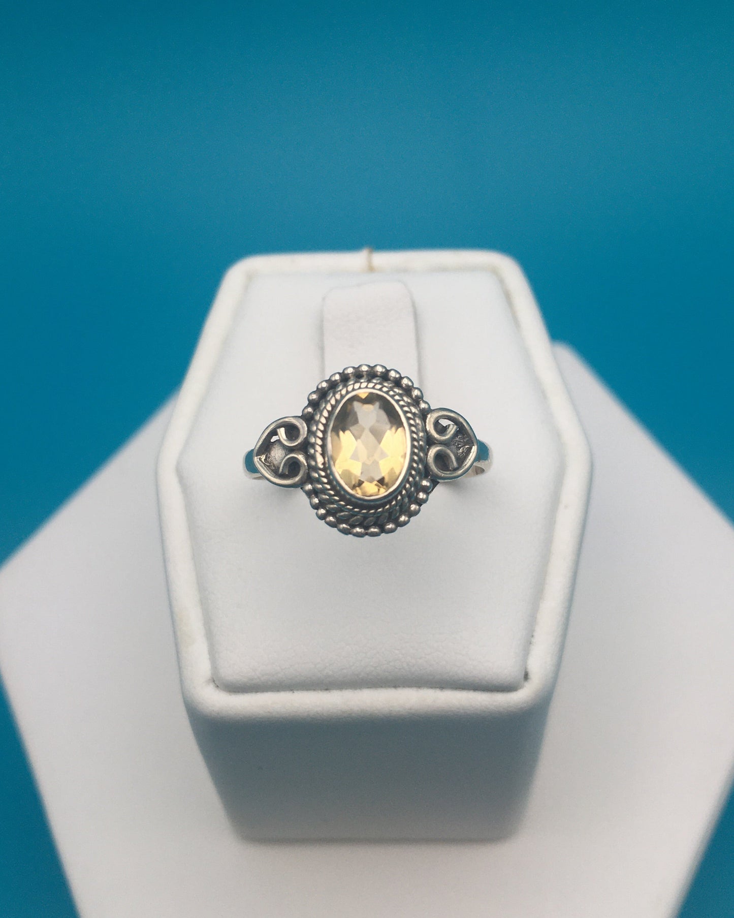 Citrine Sterling Silver Ring size 8