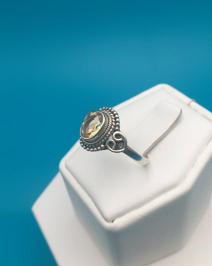 Citrine Sterling Silver Ring size 8