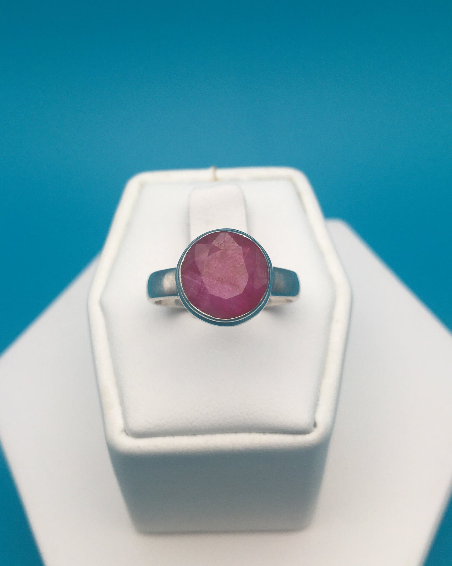 Ruby Sterling Silver Ring size 7