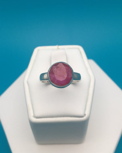 Ruby Sterling Silver Ring size 7