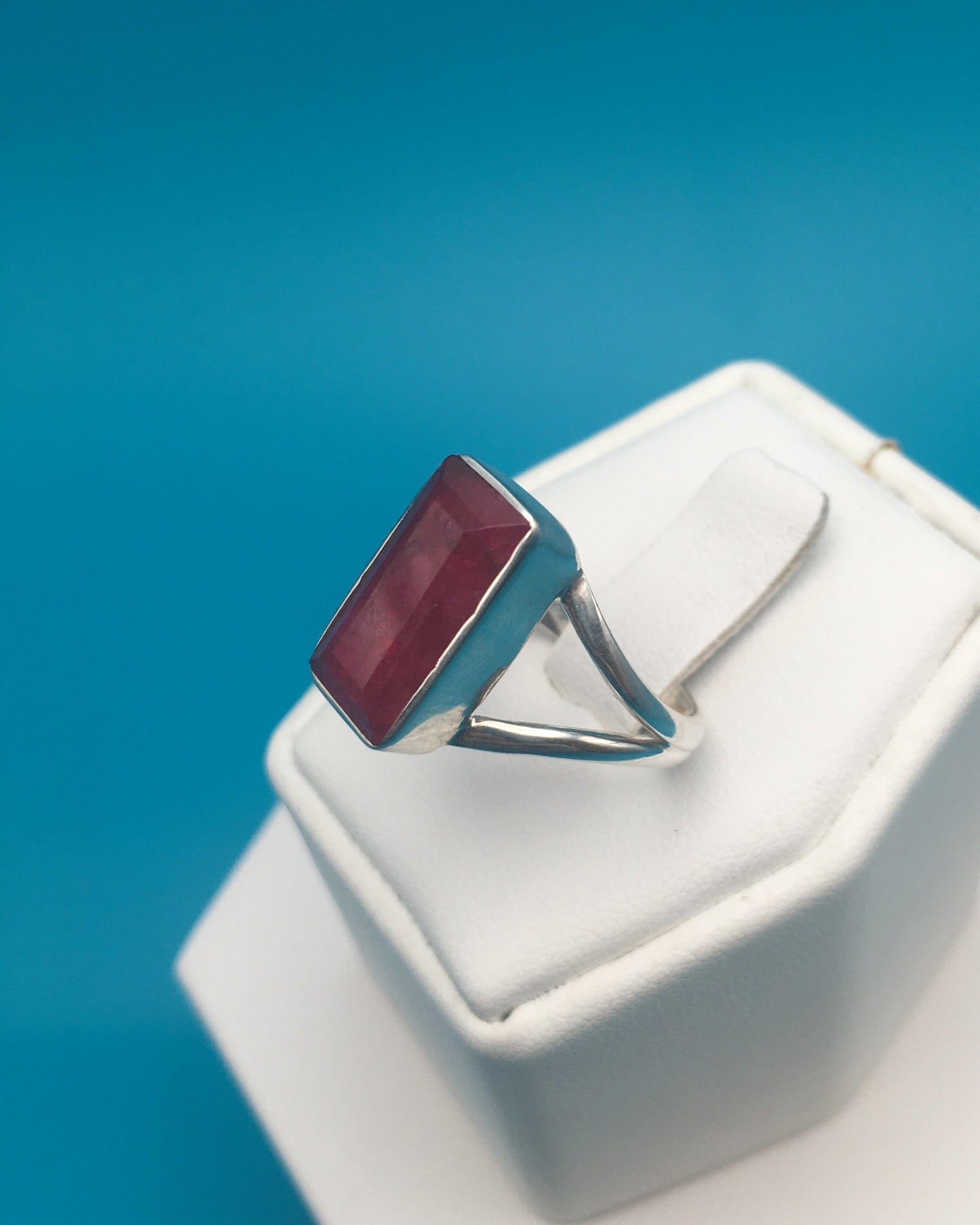 Ruby Sterling Silver Ring size 7