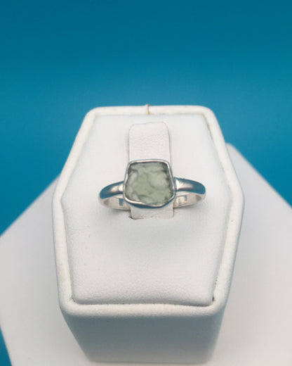 Moldavite Sterling Silver Ring size 7