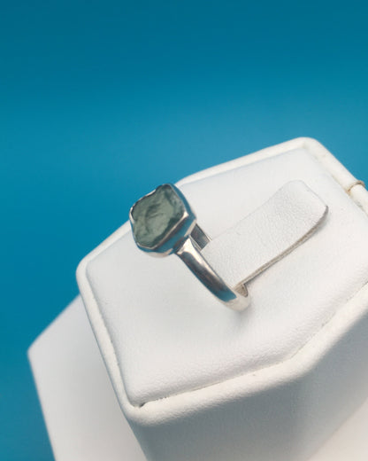 Moldavite Sterling Silver Ring size 7