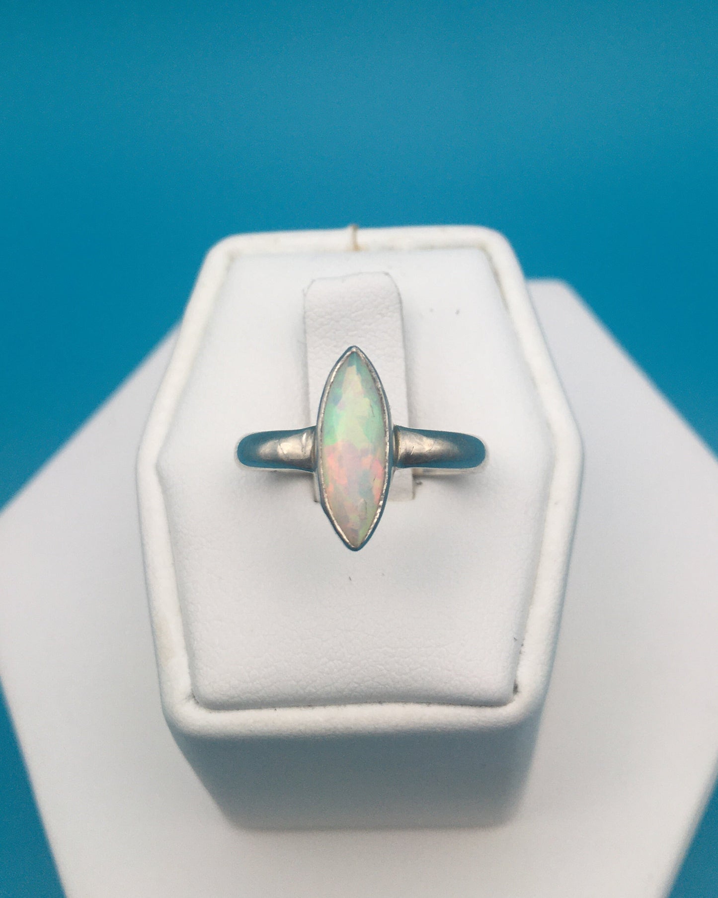 Opal Sterling Silver Ring size 7