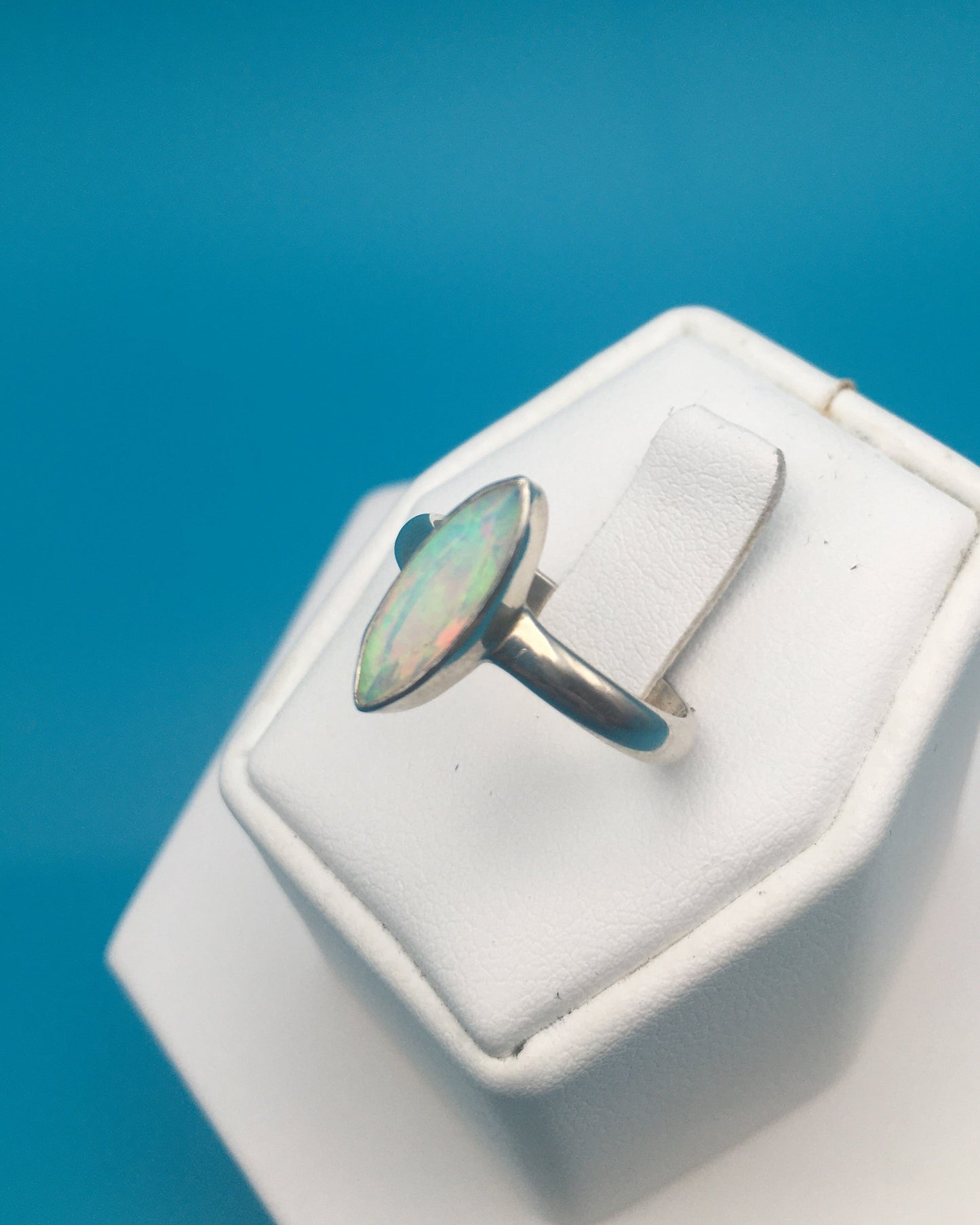 Opal Sterling Silver Ring size 7